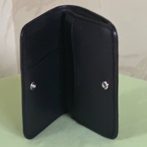 COACH SLIM CARD CASE WITH RIVETS:NWT BLACK  CU710 (see note) - Picture 12 of 16